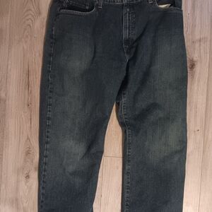 Eddie Bauer Mens Flannel Lined Relaxed Fit Jeans 36x30 Blue Denim Warm Work Pant